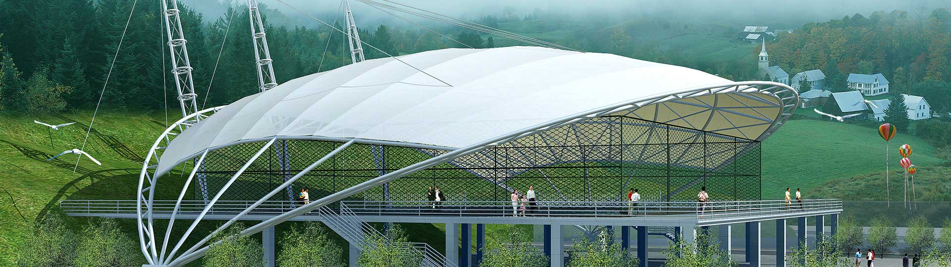 拥有高水平的施工团队和丰富的景观膜结构安装经验。