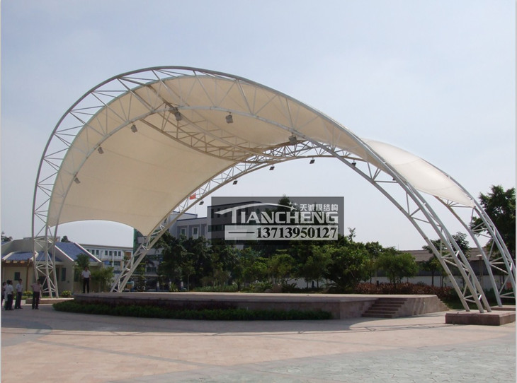 膜结构车棚施工时过程具体是怎样的?